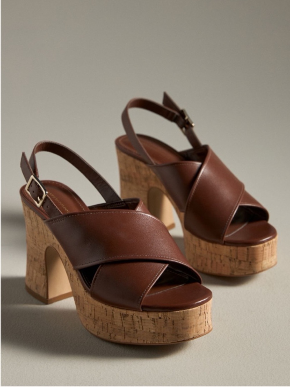 NIB Anthropologie Cross-Strap Woven
Platform Sandals Shoes EU 40 US 9-9.5